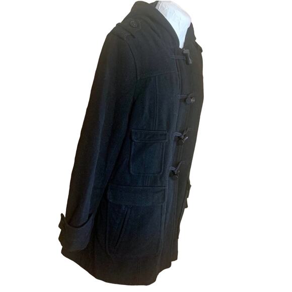 VTG Y2K GAP Recycled Wool Toggle Coat Womens SZ M Midi Minimalist Winter Warm - Picture 5 of 11